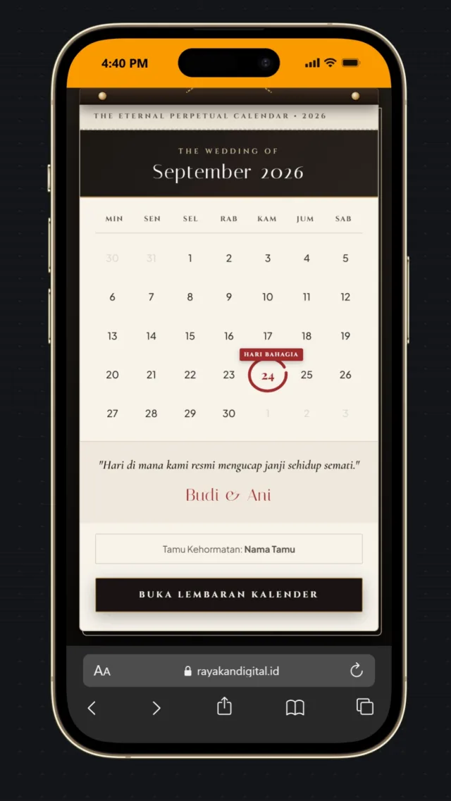 Kalender Cinta Abadi 
